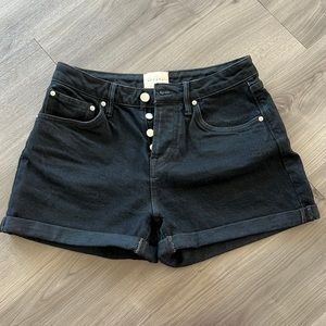 Sézane Niels black denim shorts. Worn once!